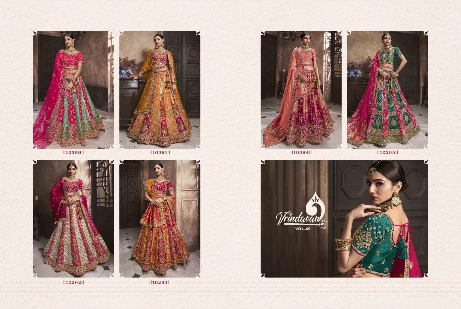 Royal Vrindavan Vol-49 Banarasi Silk Wholesale Lehenga Catalog